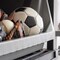 IRIS USA Medium Stackable Storage Bins Open Front, Heavy Duty Garage Organization, Gray 3Pack